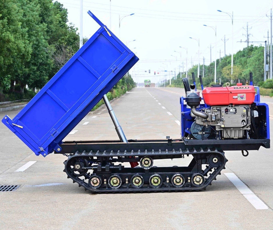 High Performance Crawler Dumper GF5000d 5 Tons Self-Loading Capacity Self-Propelled Side Dumping Style 37kw/3200r/Min Engine Power Used for Oil Palm Plantation