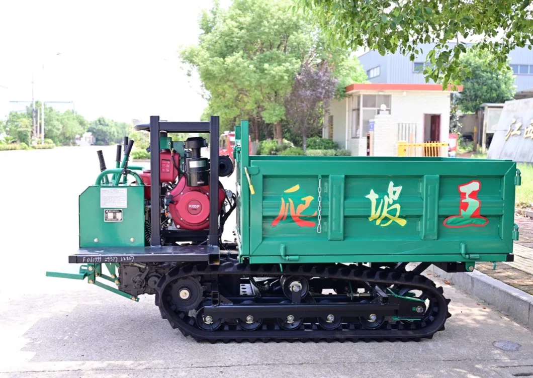 Light Duty Mining Machinery Crawler Mini Dumper Hydraulic Tipping Side Dumping Style 1 Ton Maximum Load GF1000 Tracked Dumper Available