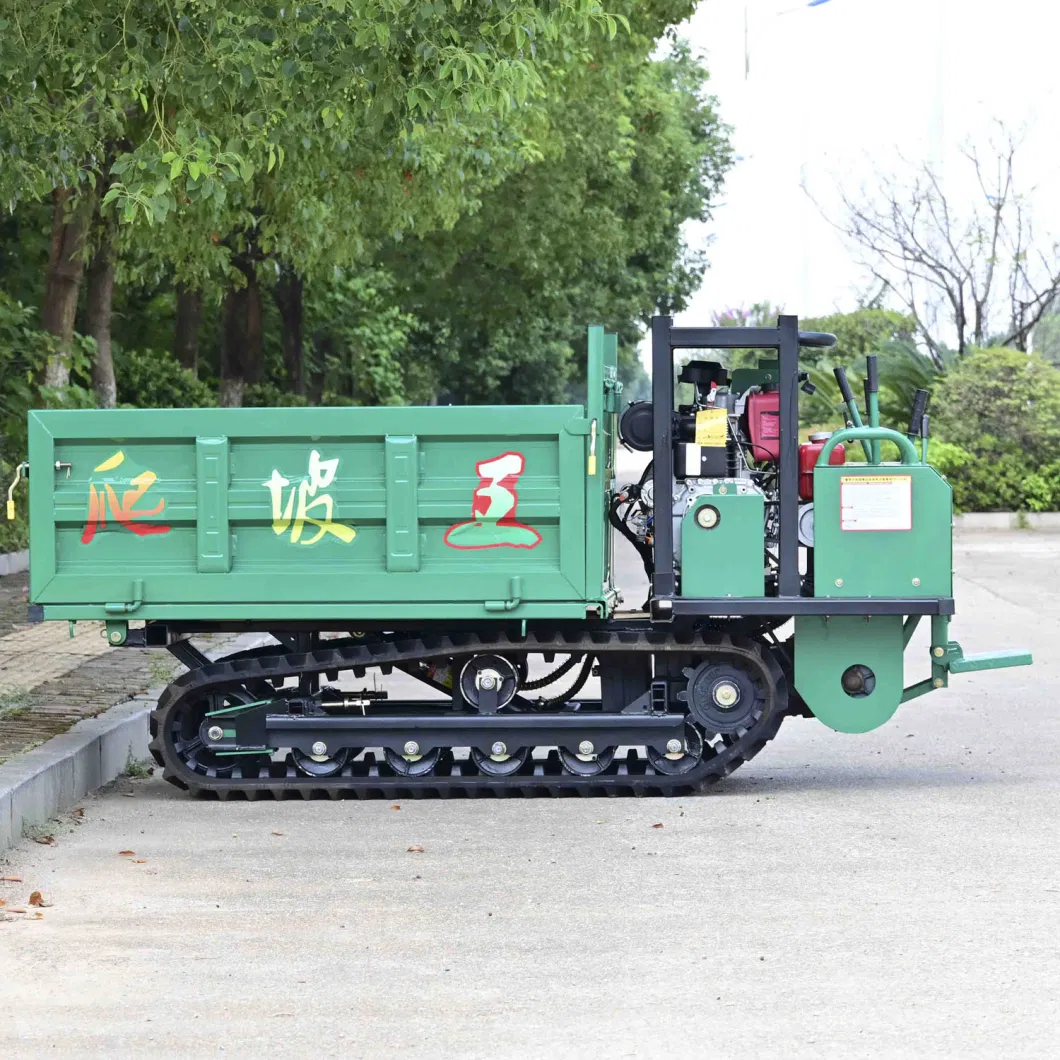 Light Duty Mining Machinery Crawler Mini Dumper Hydraulic Tipping Side Dumping Style 1 Ton Maximum Load GF1000 Tracked Dumper Available