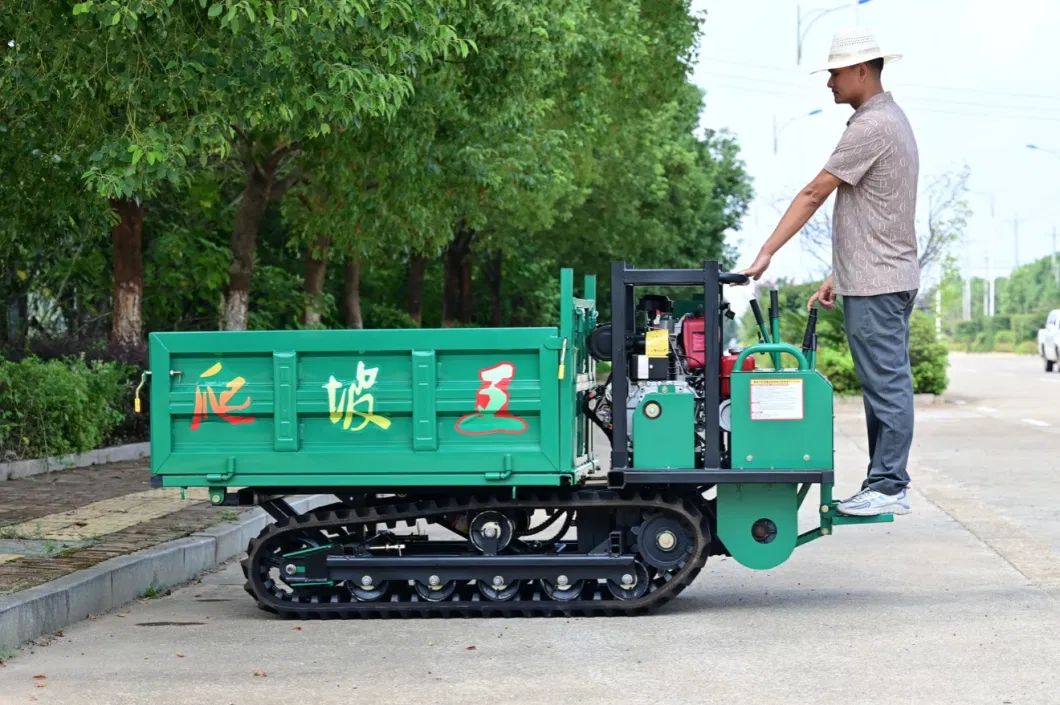 Sugarcane Harvesting Machinery Diesel Engine Powered Hydraulic Dumping 9.2kw/300r/Min Engine Power GF2500 Agricultural Crawler Dumper