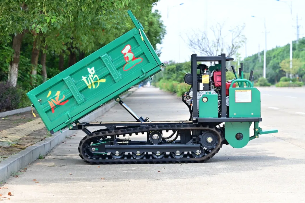 Sugarcane Harvesting Machinery Diesel Engine Powered Hydraulic Dumping 9.2kw/300r/Min Engine Power GF2500 Agricultural Crawler Dumper