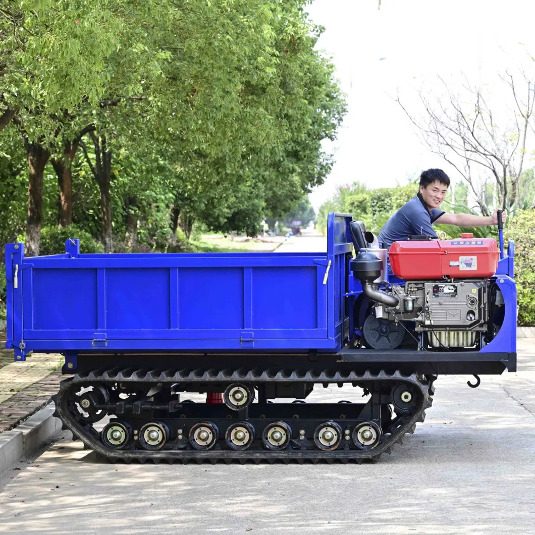 Agricultural Machinery Light Duty Hydraulic Dumping Diesel Engine Powered 3.5 Tons ISO Tire Certification 20kw/2200r/Min Engine Power GF3500 Tracked Dumper