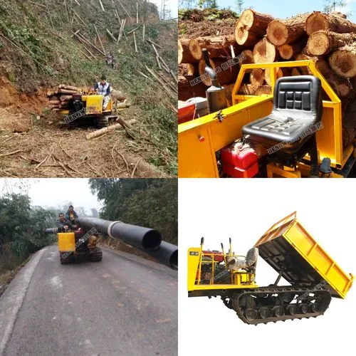 Agricultural Machinery Light Duty Hydraulic Dumping Diesel Engine Powered 3.5 Tons ISO Tire Certification 20kw/2200r/Min Engine Power GF3500 Tracked Dumper
