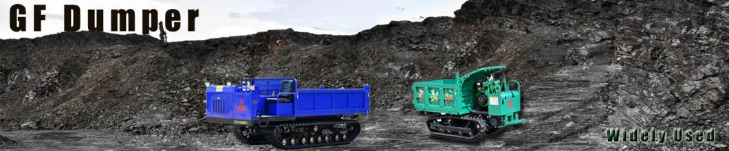 Streamlined Efficiency for Heavy Material Transport Forestry Machinery 4 Tons Side Dumping Style 3360*1650*1550mm Machine Size GF4000A Tracked Transporter