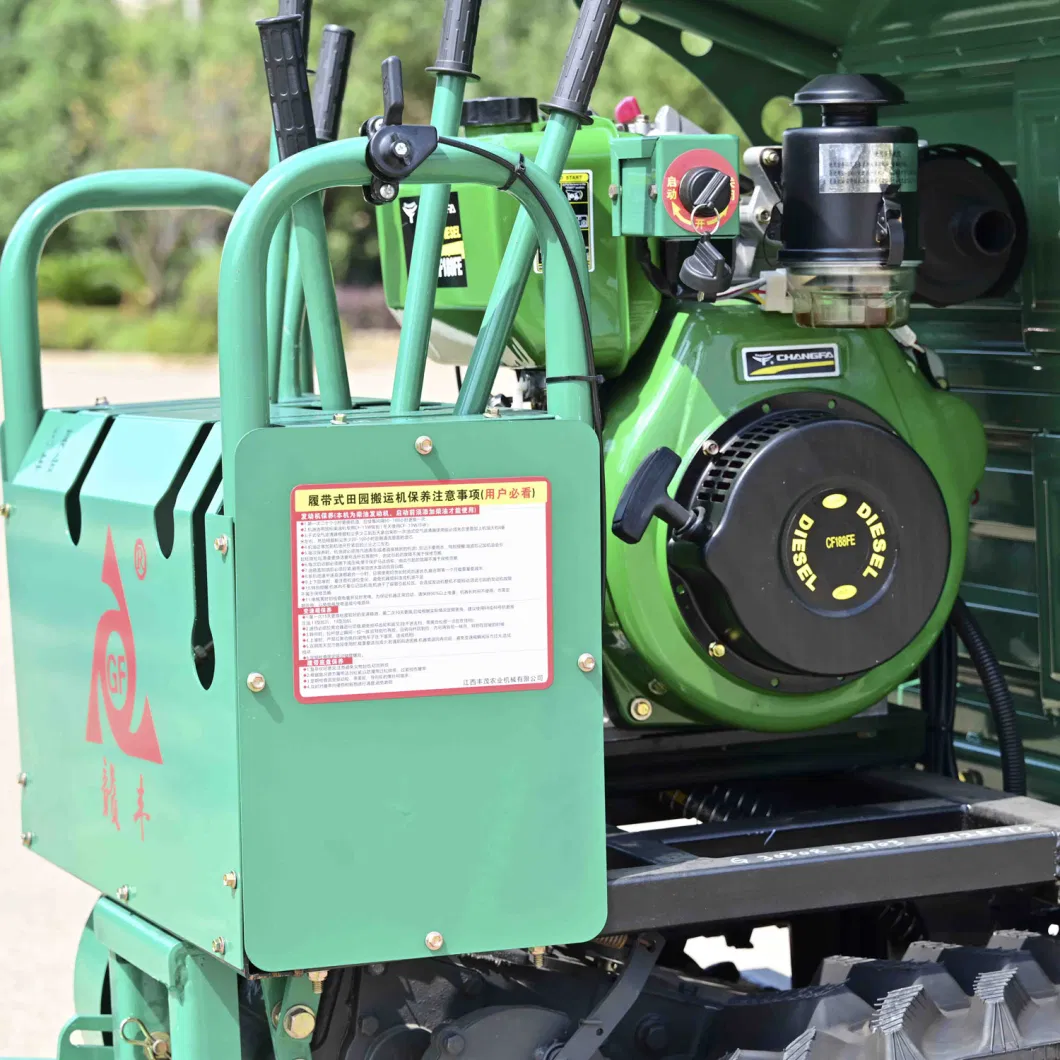 Oil Palm Planation Transporter 2000kg Durable Mini Loader Track Crawler Dumper