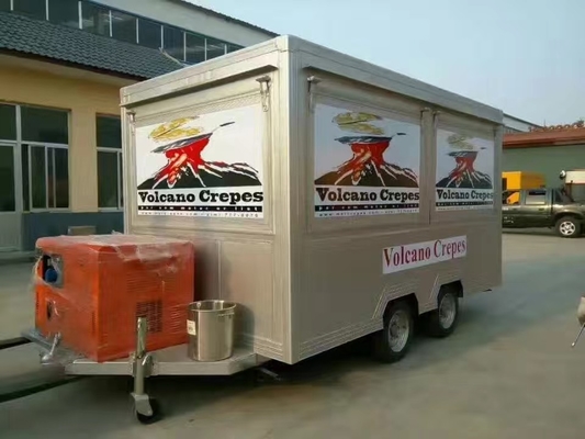 Mobile Square Food Truck Trailer With Snack Machine And Equipment