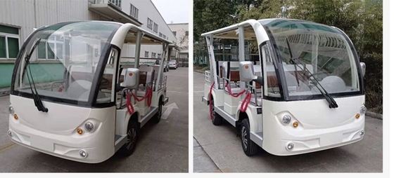 Beautiful Design 10 - 14 Seater Electric Shuttle Bus Low Speed Electric Sightseeing Car