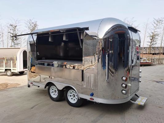  Food Trailer Stainless Steel Fast Food Truck Cart Available On Sale