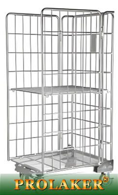 Q235 Steel warehouse roll cage Logistics Trolleys