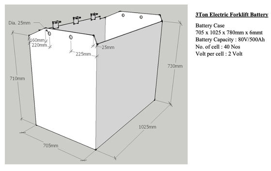 500AH 80v Forklift Traction Battery