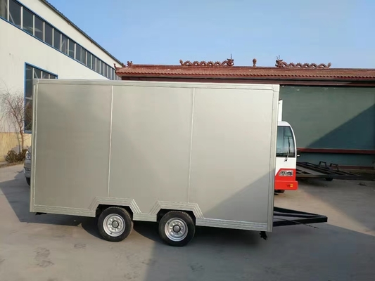 Movable square Food Truck Trailer For Making Ice Cream, Donuts, Pizza And Burgers