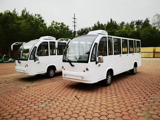Battery Operated 14 Seats Sightseeing Bus Electric Vehicle for Scenery Spot full-closed truck