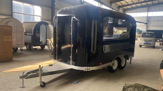 Mobile Fast Stainless Steel Bar Ice Cream Cart Truck Hot Dog  Food Trailer
