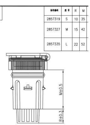 Float Vent Plug Color Grey Size L Length 92mm Professional Industrial Battery