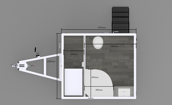 Affordable Functional and customizable Mobile single shower Trailer Outdoor Luxury Bathroom Toilet