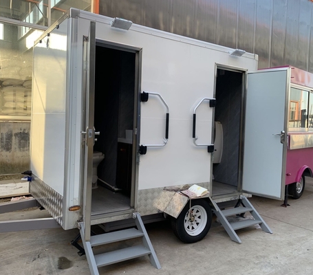 Hot Sale 2 Stalls Restroom Trailer Mobile Toilet Trailer Outdoor Bathroom Trailer With Shower