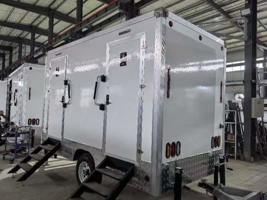 LAKER Customized Luxury Toilet Trailer 2 Station Portable Restroom Trailer