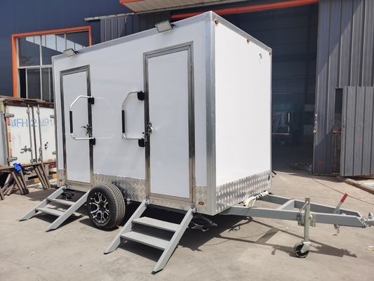 LAKER Customized Luxury Toilet Trailer 2 Station Portable Restroom Trailer