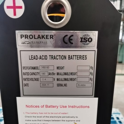 Customized Forklift Battery 24v 180Ah/5hrs Lead Acid Traction Battery Long Cycle Life