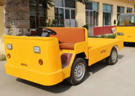 Intelligent Electric Control Low Speed Open Electric Vehicle Flatbed Trailer With 2 Seats And 60V/18A On-board Charger
