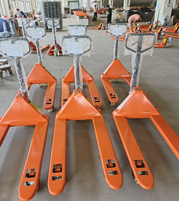 3-Ton Hand Pallet Truck with Double nylon wheels for 3000kg Warehouse Material Handling