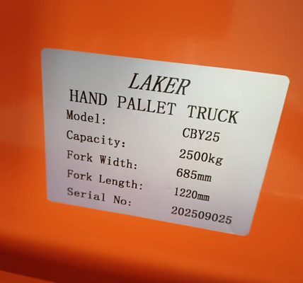 Smooth Maneuverability 2500kg Manual Hand Pallet Truck with Nylon Wheels