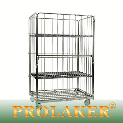 Industrial Grade 3 sided roll cage Space Saving Folding