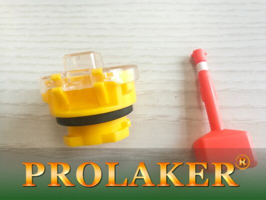 Yellow Red Safety Vent Plug For Battery , Lead Acid Battery Vent Caps