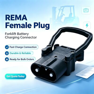 EC320A Male Female Forklift Battery Connector REMA Style Acid Proof Industrial Power Charging Plug Socket for Electric Forklift Pallet Truck